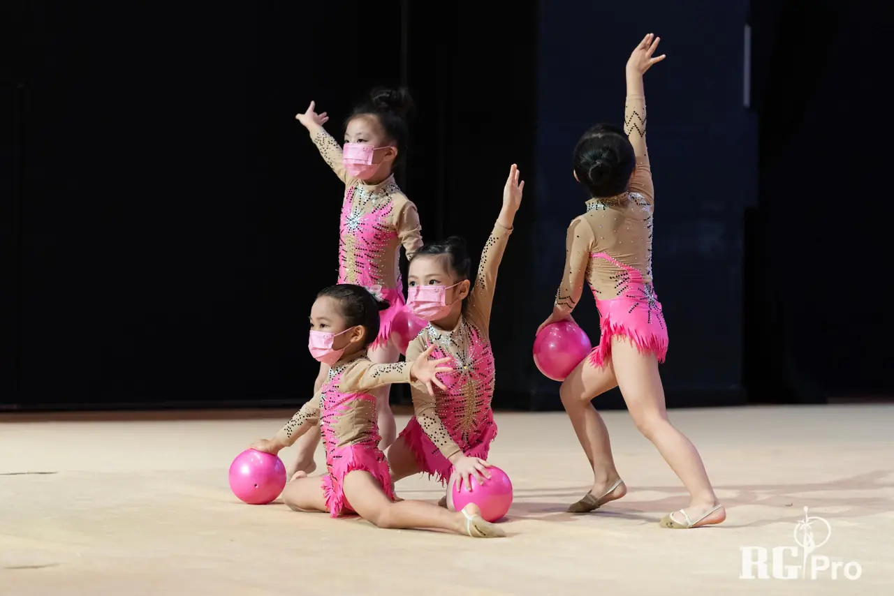 RG Pro gymnasts with balls